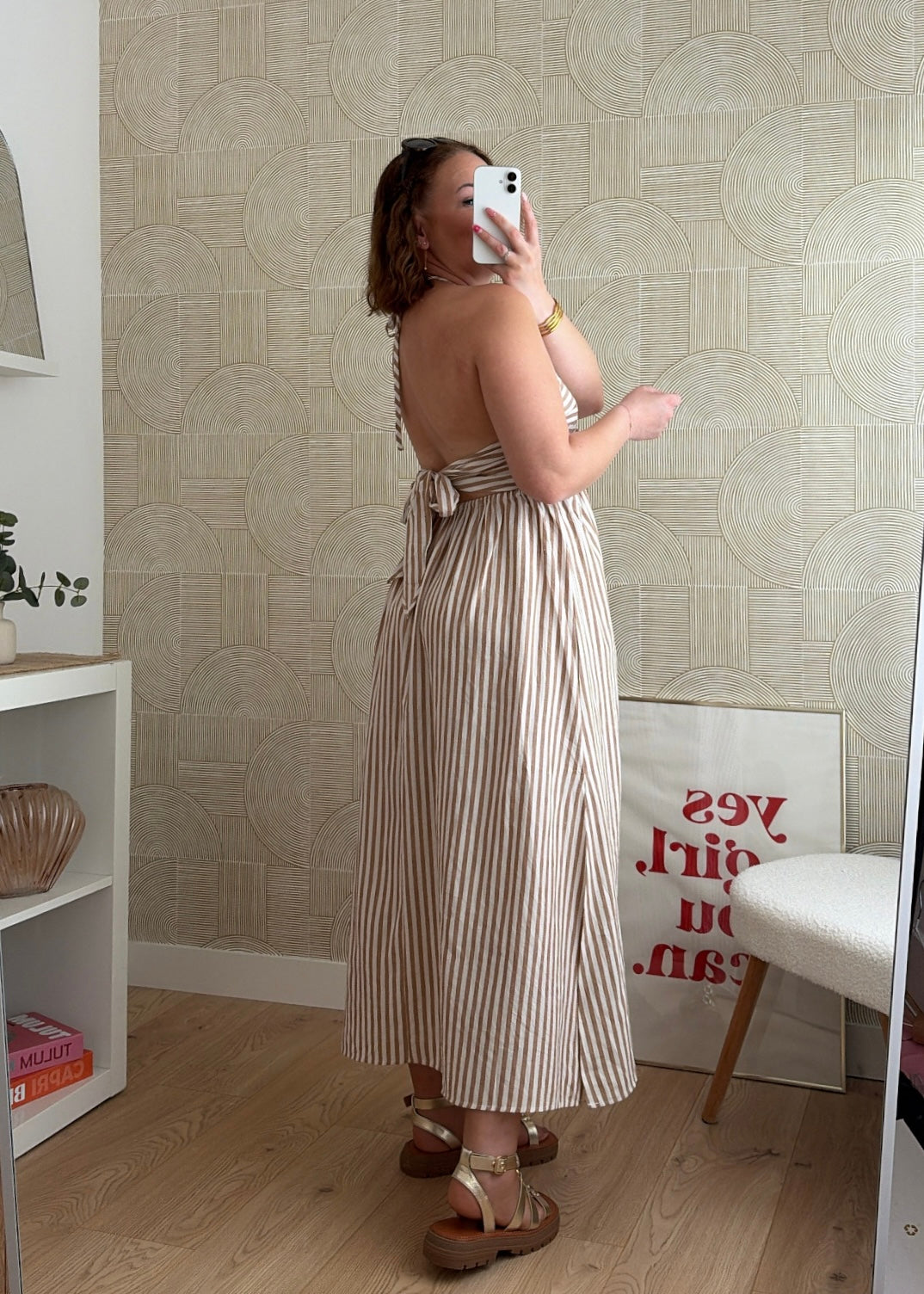 Robe longue beige - Riviera