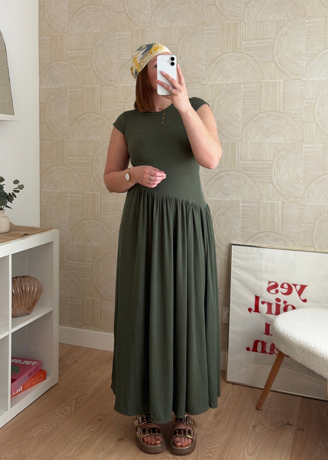 Robe longue kaki - HARMONY