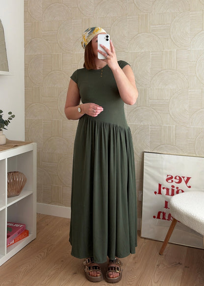 Robe longue kaki - HARMONY