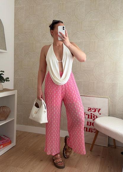 Pantalon plissé coeurs - LOVELY
