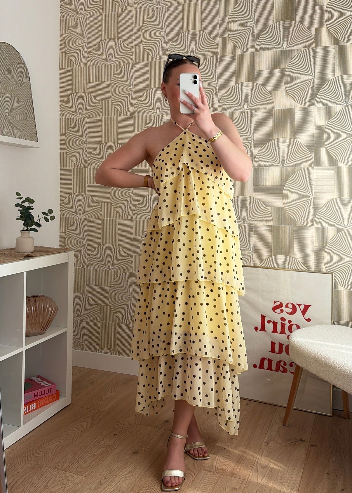 Robe à volants jaune - FLYA