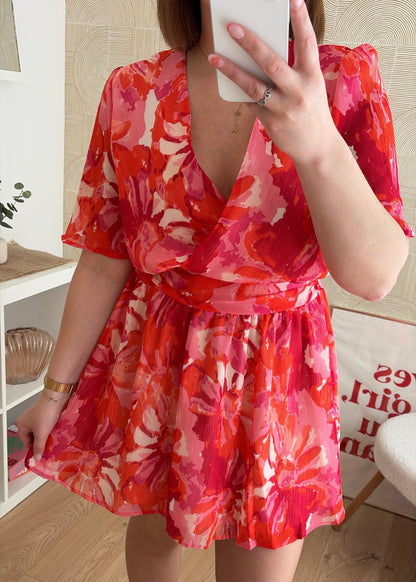 Robe courte rouge - NAOMY