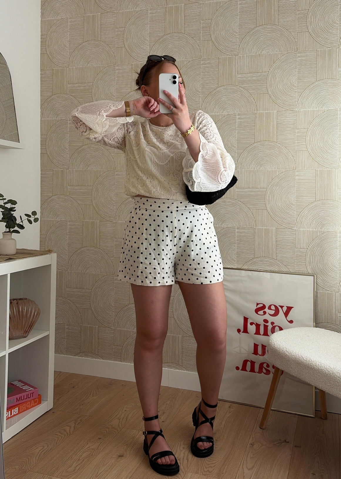 Short beige à pois - LOVA