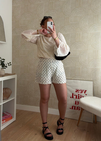 Short beige à pois - LOVA