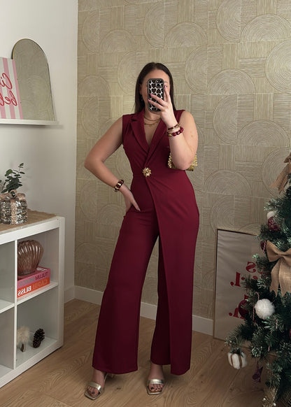Combinaison bordeaux "ÉLÉGANTE"