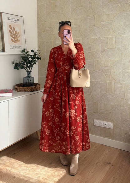 Robe longue rouille - SAFIA