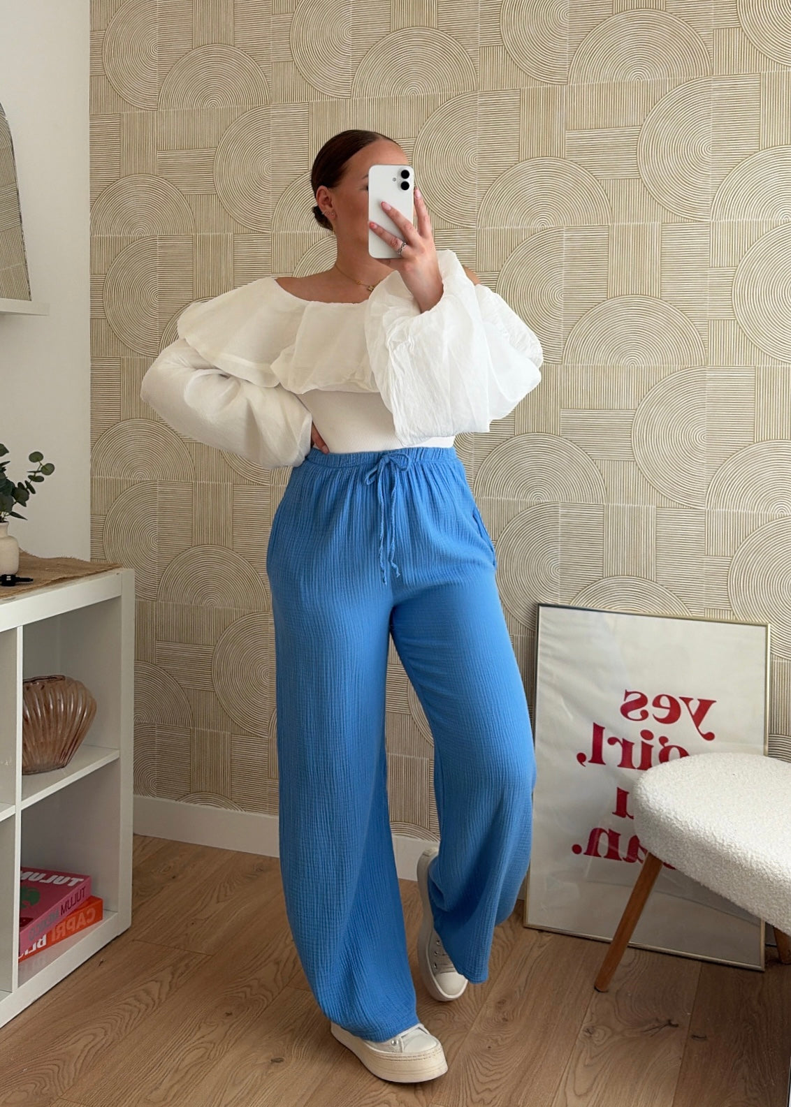 Pantalon azur - GAZE DE COTON