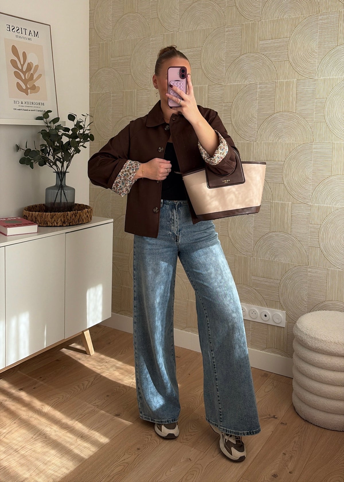 Trench choco à revers - LIBERTY