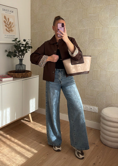 Trench choco à revers - LIBERTY