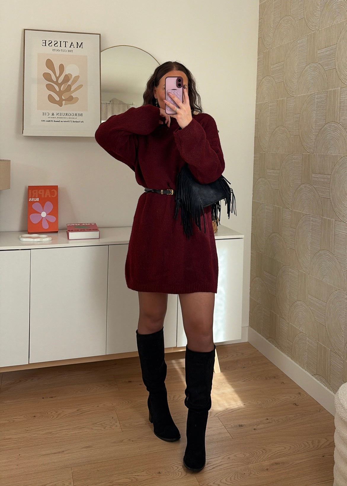 Robe pull bordeaux - ISMA