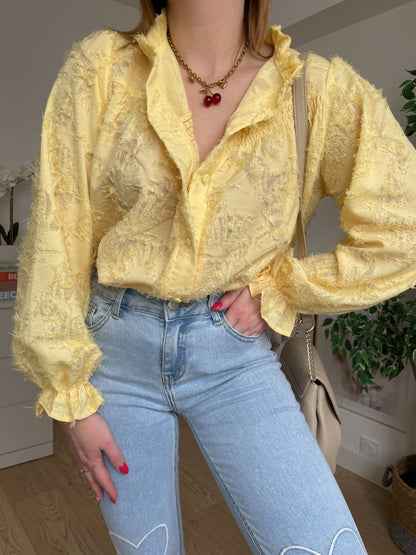 Blouse texturée jaune PALOMA