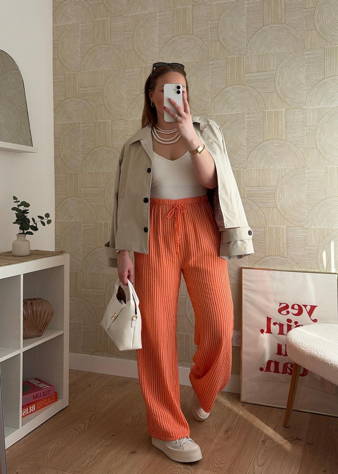 Pantalon orange - GAZE DE COTON