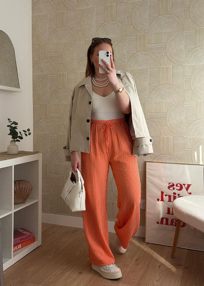 Pantalon orange - GAZE DE COTON