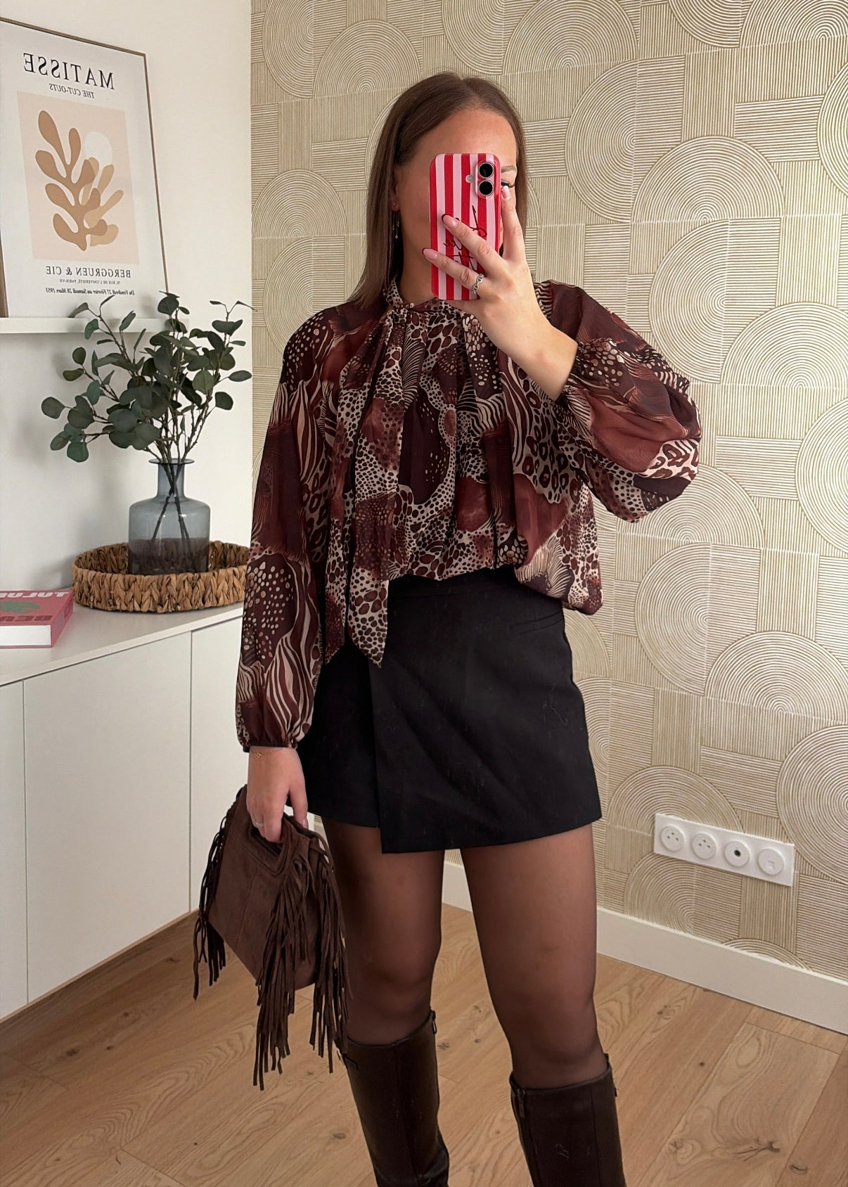 Blouse imprimé choco - ARIANA