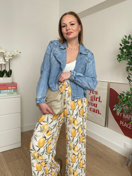 Veste en jean courte BIKER