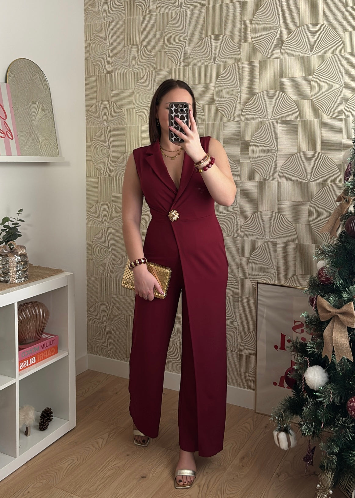 Combinaison bordeaux "ÉLÉGANTE"