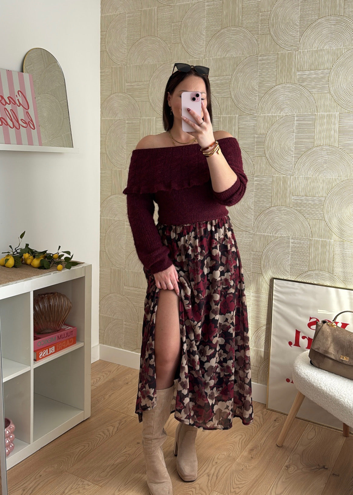 Jupe longue à fleurs - OCEANE