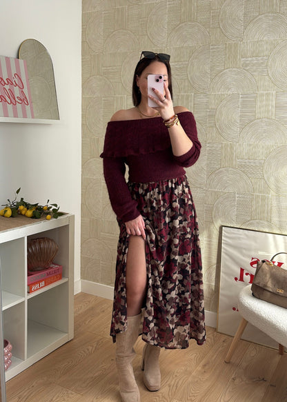 Jupe longue à fleurs - OCEANE