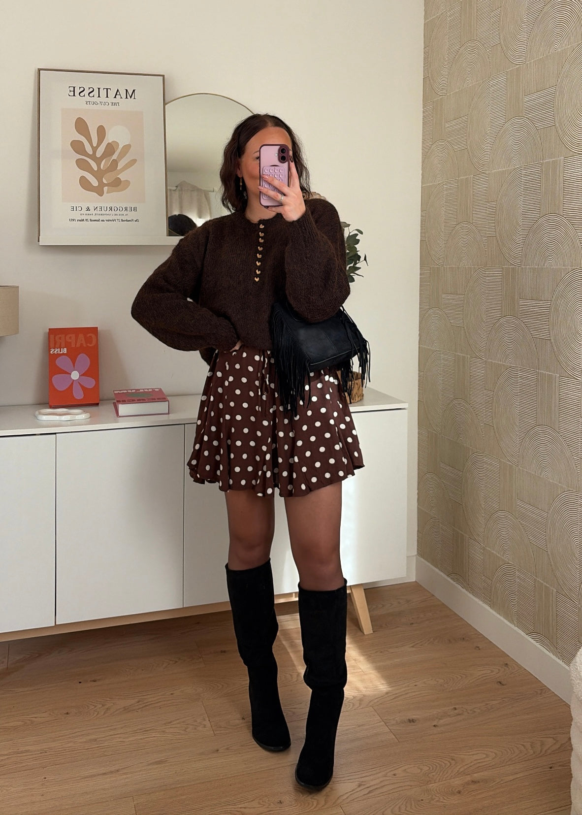 PRÉCOMMANDE / Robe courte choco - POIS