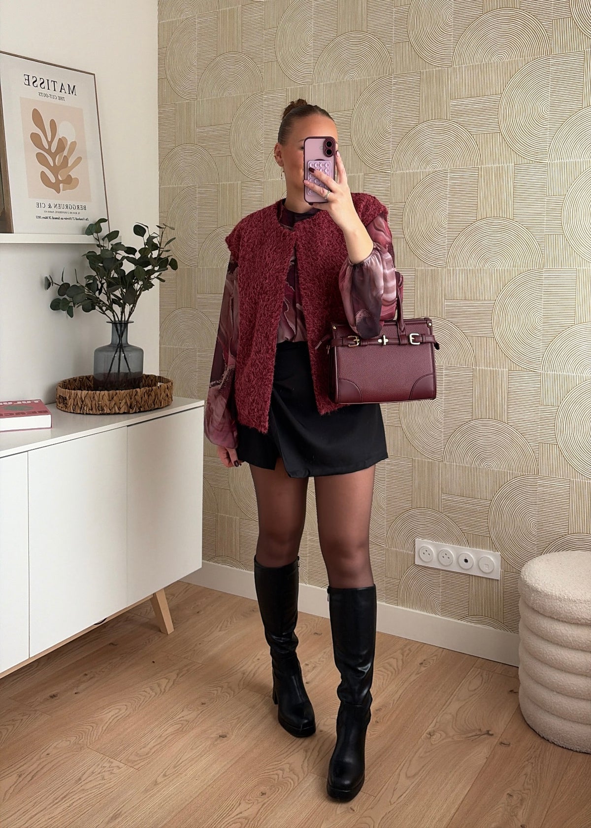 Blouse bordeaux - JULIETTE