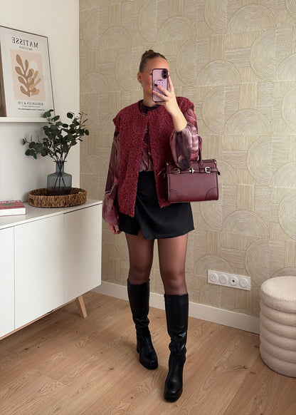 Blouse bordeaux - JULIETTE