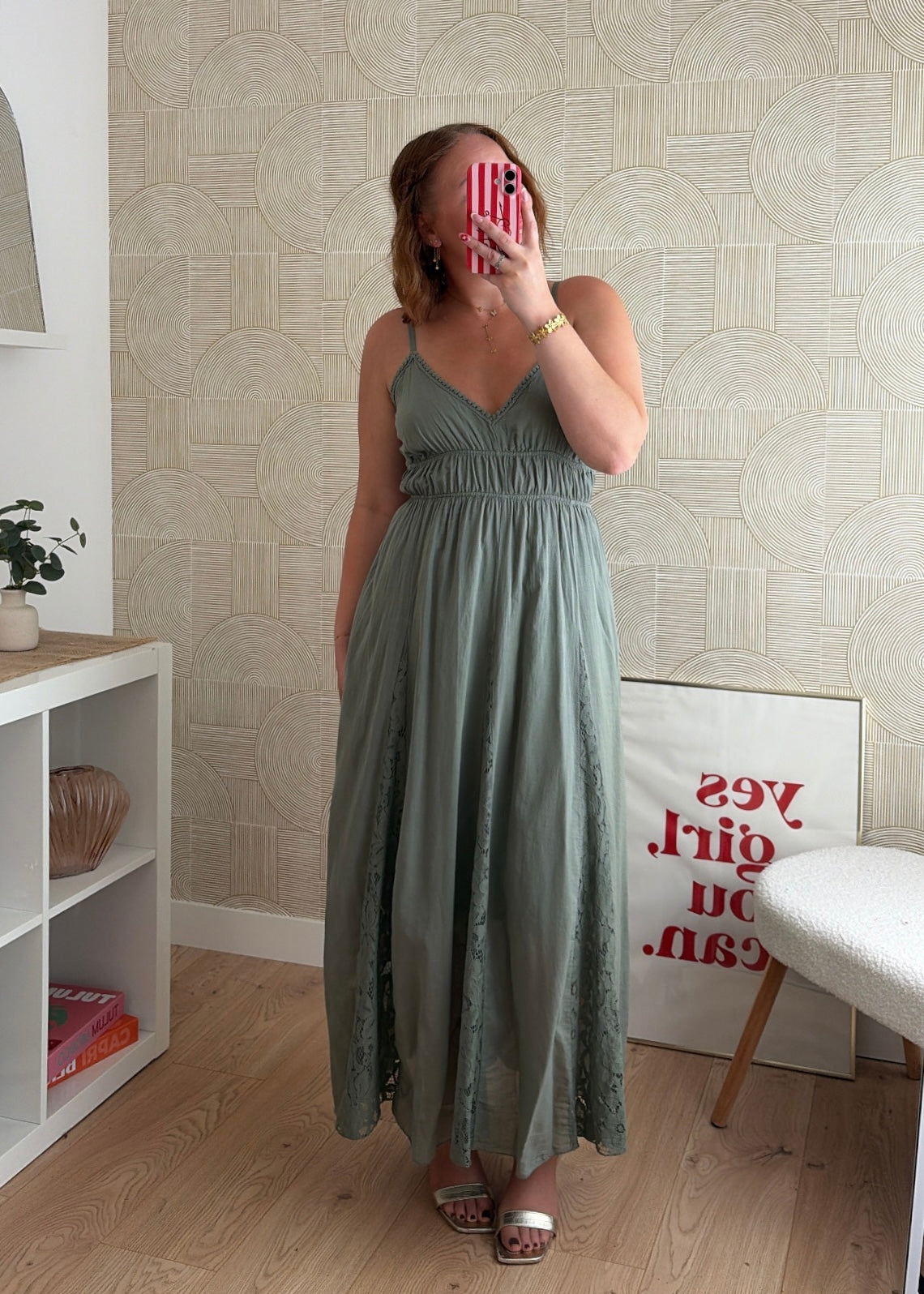 Robe longue kaki - AGATHE