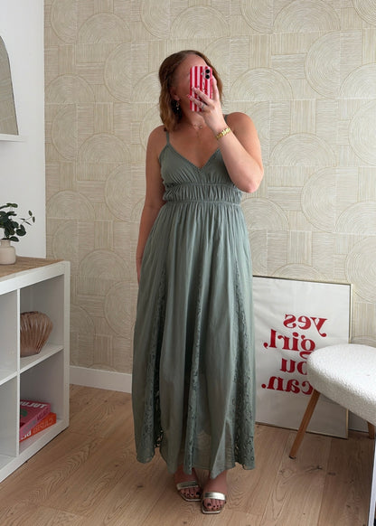 Robe longue kaki - AGATHE