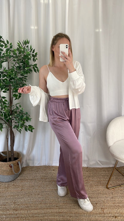 Pantalon fluide LORIE - Parme