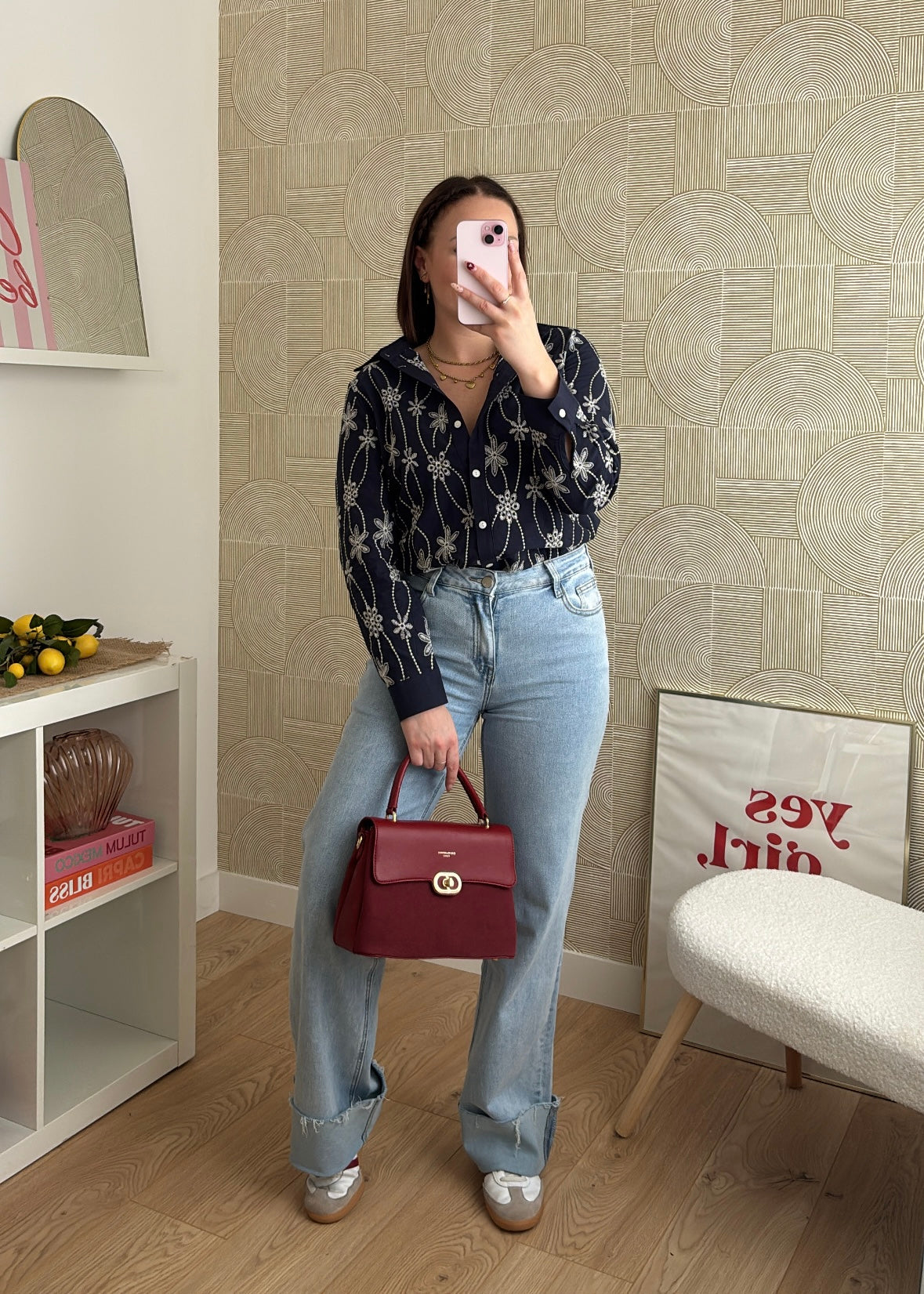 Chemise brodée - NAVYNE