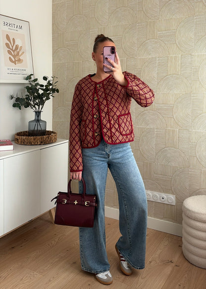 Veste matelassée bordeaux - LOZIA