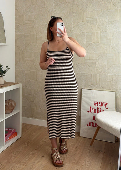 Robe marinière choco - RIVIERA