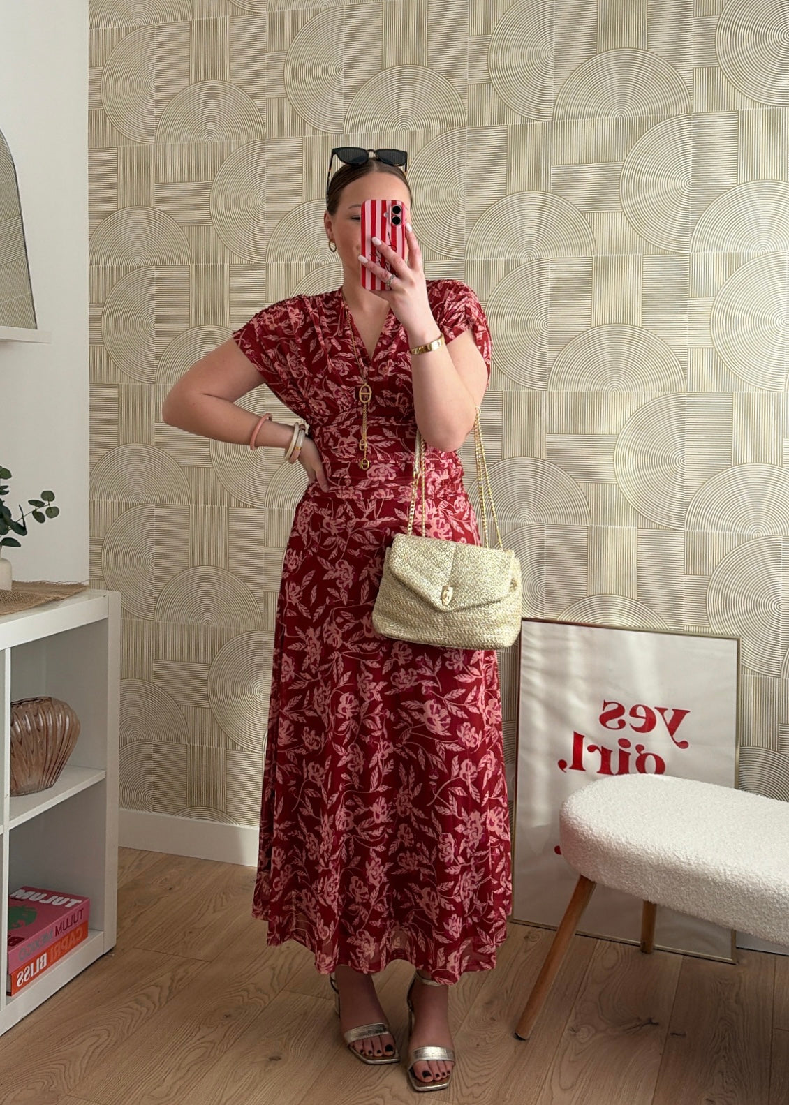 Robe drapée longue - TERRACOTTA
