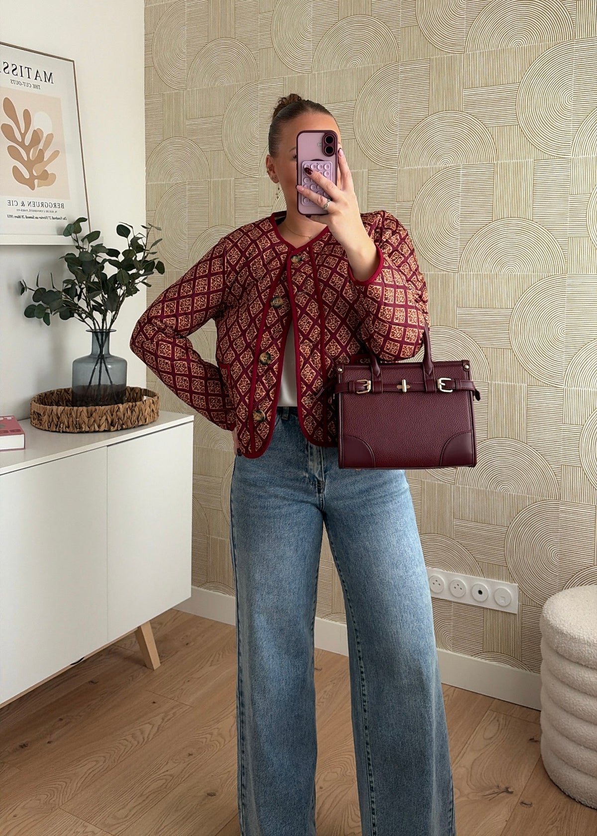 Veste matelassée bordeaux - LOZIA