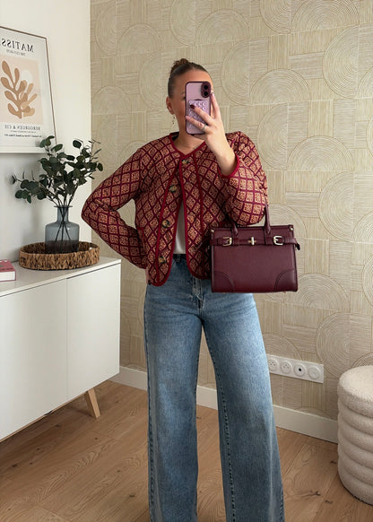 Veste matelassée bordeaux - LOZIA