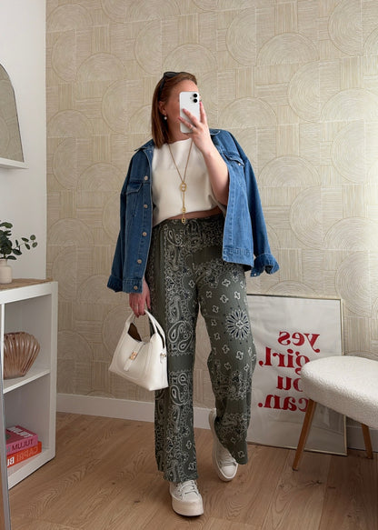 Pantalon kaki bohème - LORIE
