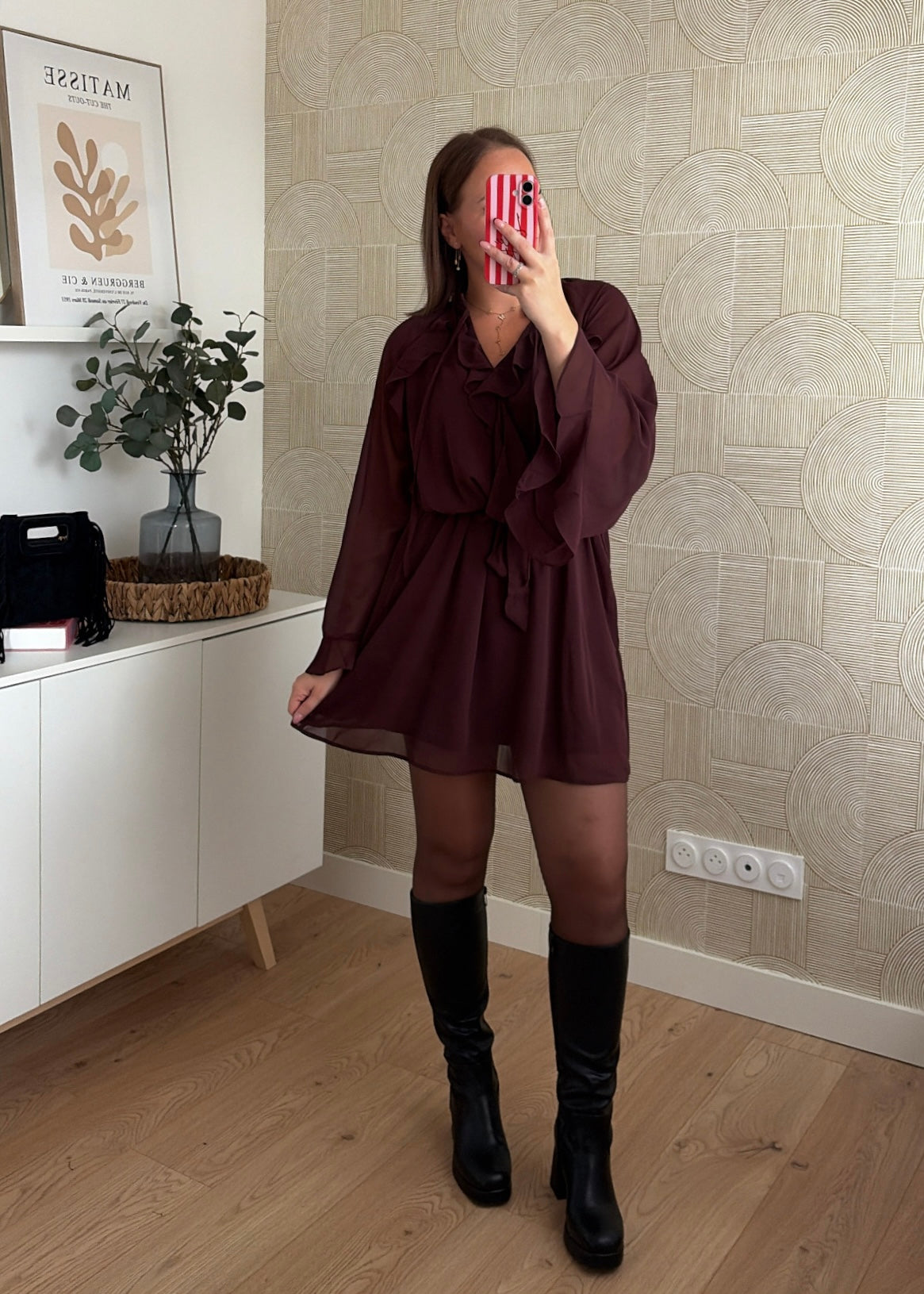 PRÉCOMMANDE / Robe volants choco - DAISIE