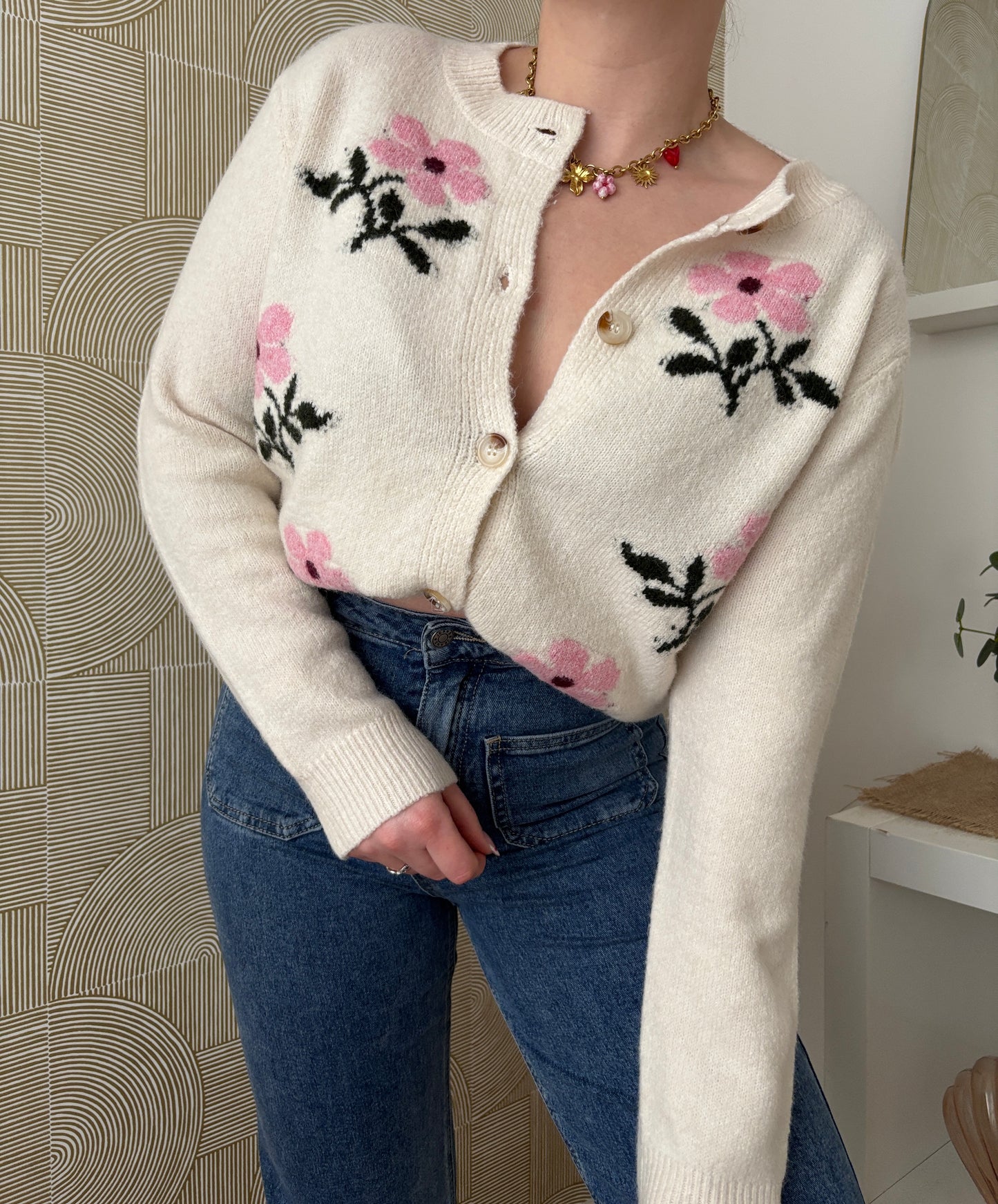 Gilet maille écru - FLORA