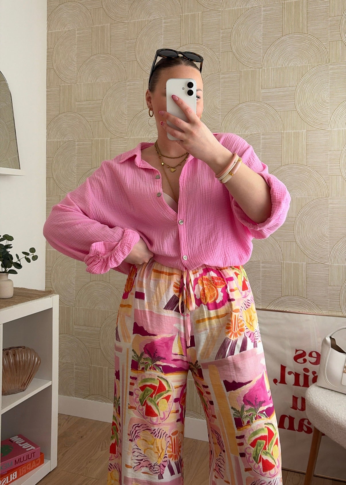Pantalon fluide rose - VINTAGE