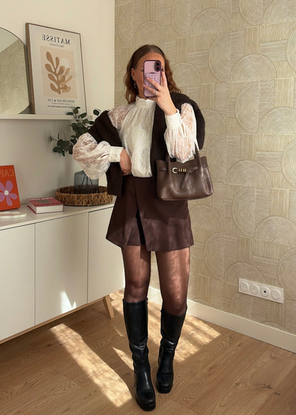 Blouse blanche dentelle - MARINA