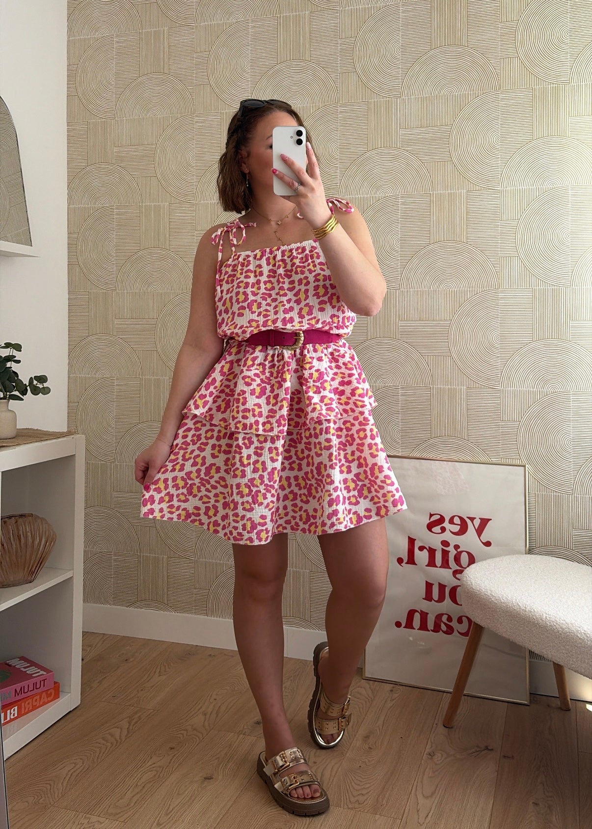 Robe gaze de coton léopard - PINKA