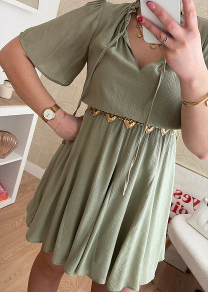 Robe courte kaki - LADY
