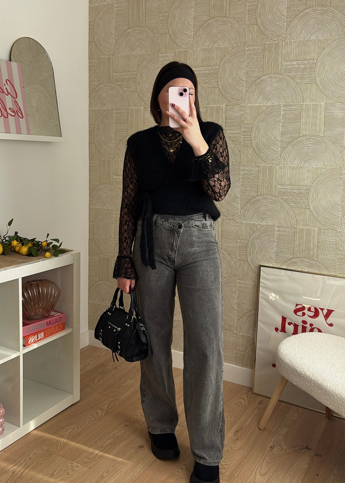 Jeans asymétrique gris - CHRIS