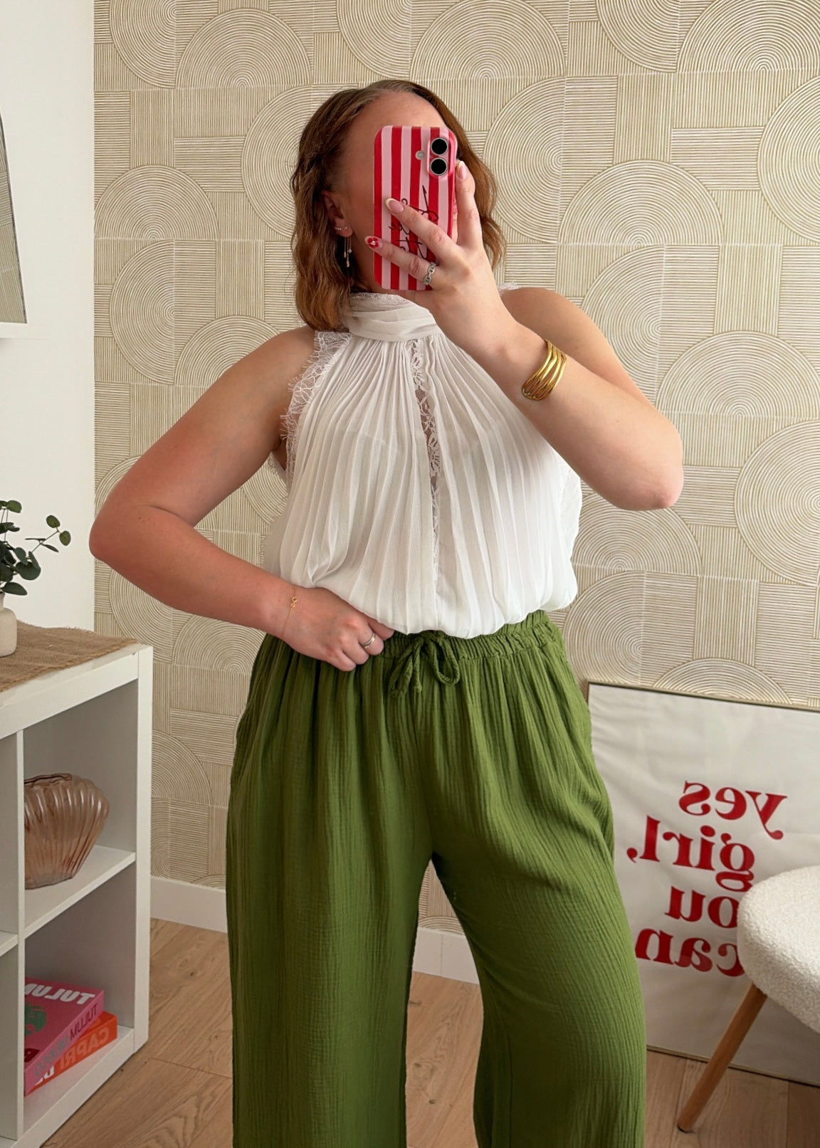 Pantalon olive - GAZE DE COTON