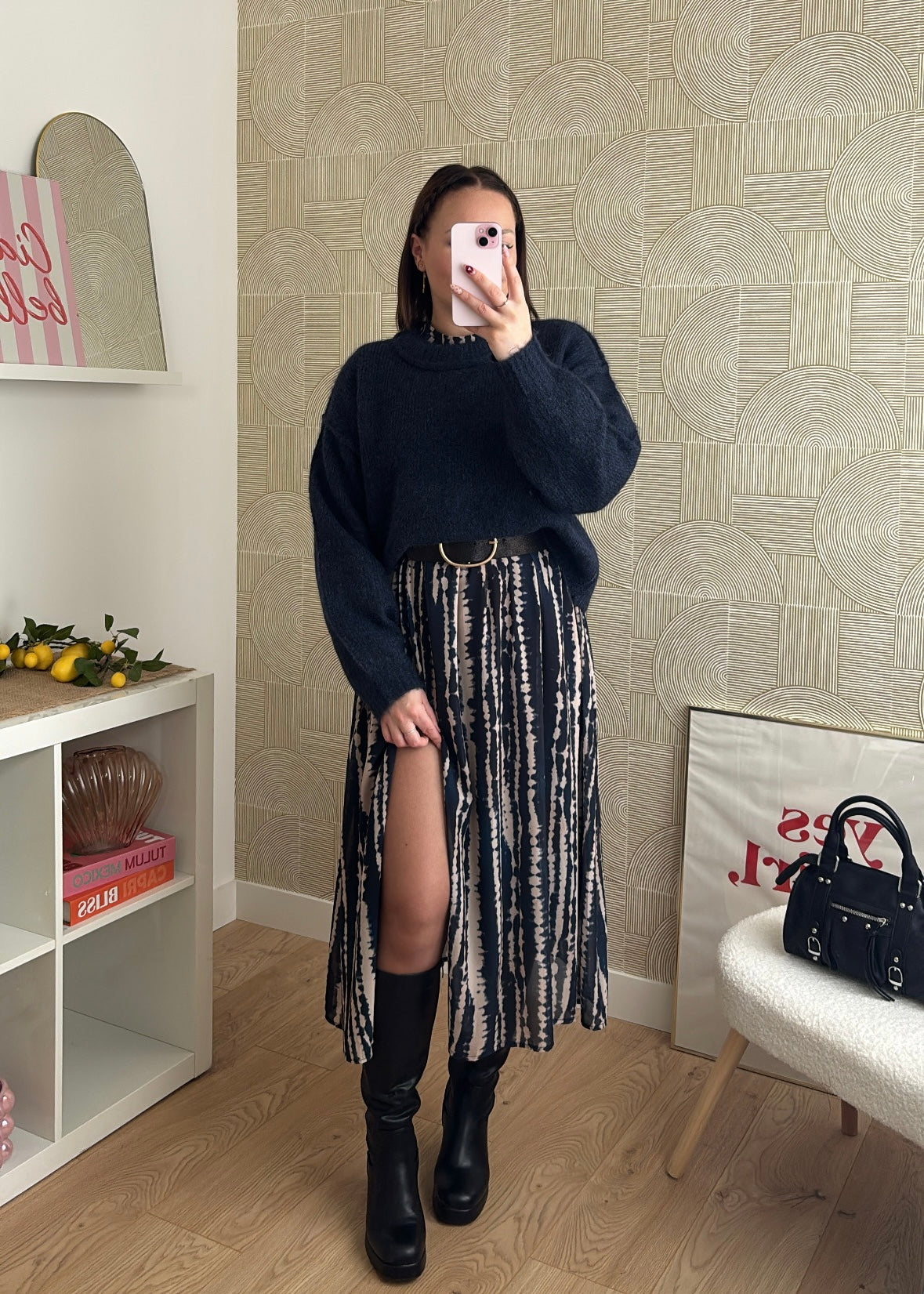 Robe longue navy - QUEENA