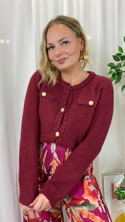 Cardigan bordeaux OLIANA