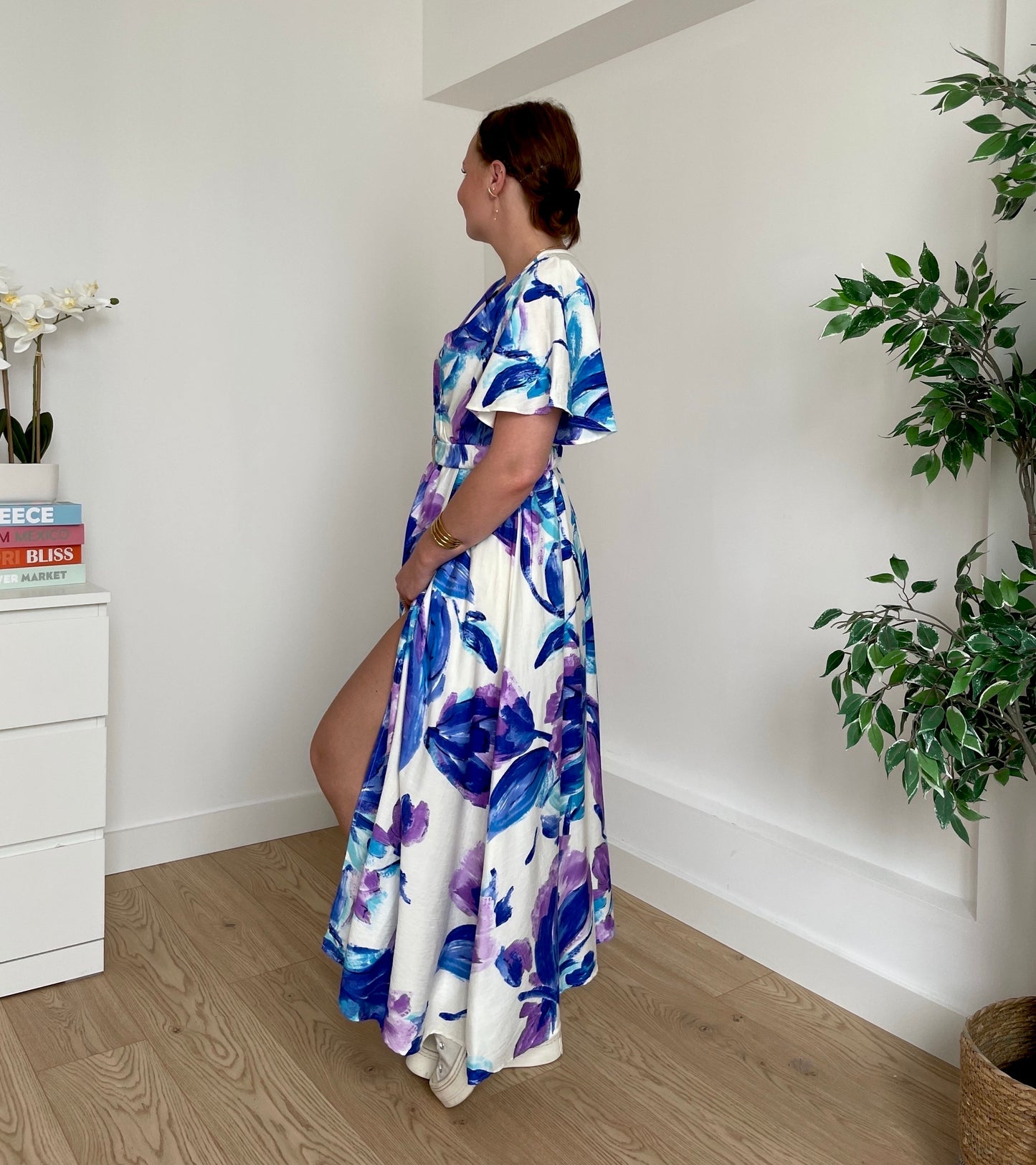 Robe longue bleu/violette DESSYNA