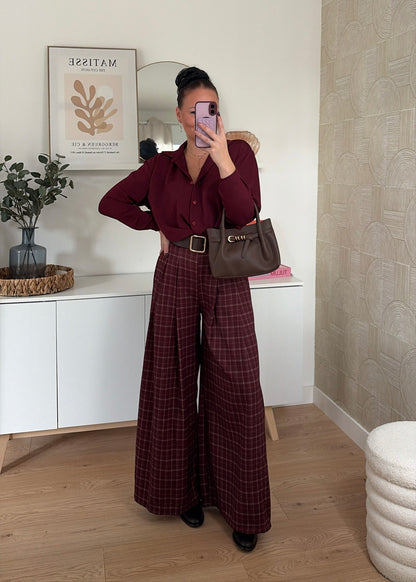 Chemisier bordeaux - SHANA
