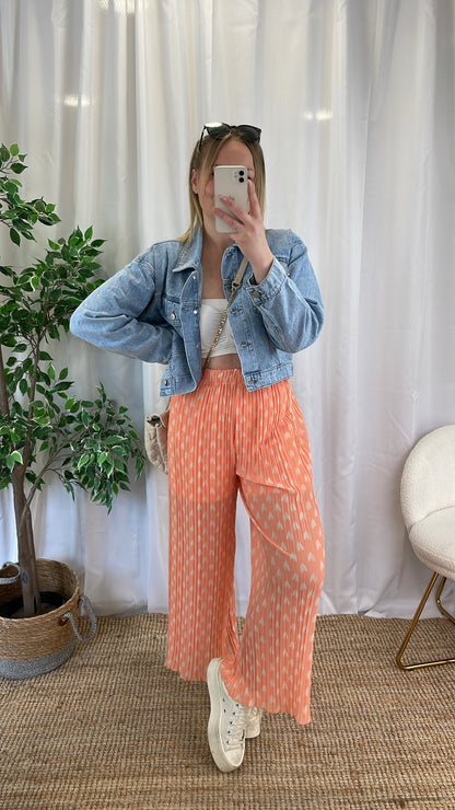 Pantalon plissé LOVELY - Orange