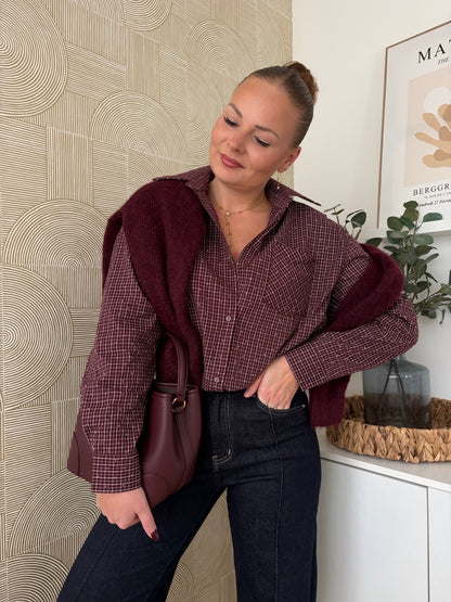 Chemisier strass burgundy - ELENA