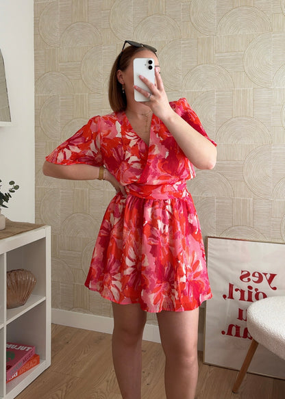 Robe courte rouge - NAOMY